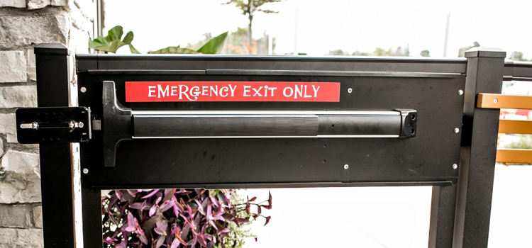 emergency push bar installation in Rancho Palos Verdes
